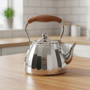 ابريق شاي محزز يد خشب ستانلس 1.5 لتر