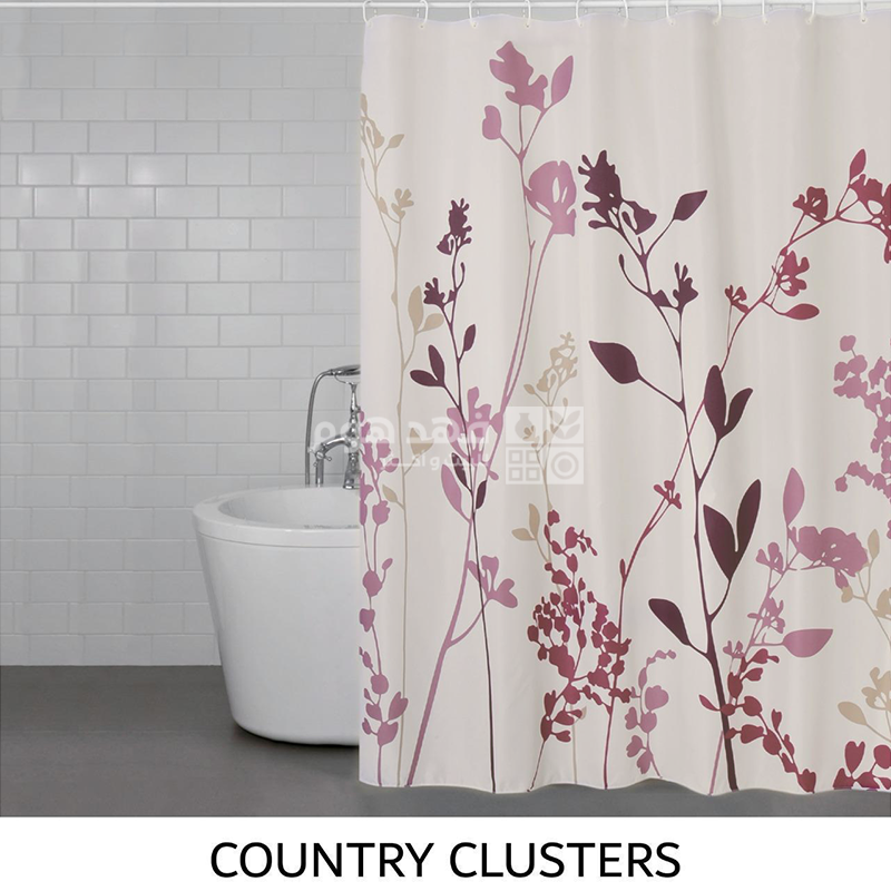 ستارة حمام طبقة COUNTRY CLUSTERS PURPLE SHOWER 180*200CM
