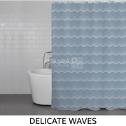 ستارة حمام طبقة DELICATE WAVES BLUE FOG SHOWER 180*200CM
