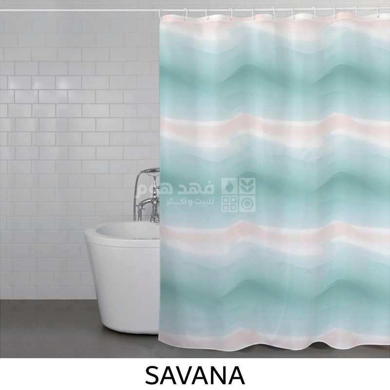 ستارة حمام طبقة SAVANA BLUE SHOWER 180*200CM