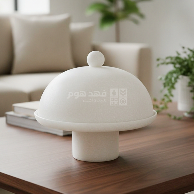 جاط بغطاء برجل حجر ريزن ابيض 28سم D49-5