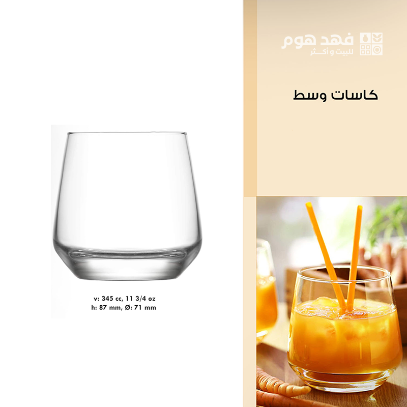 طقم/6 كاسات وسط LAL 361