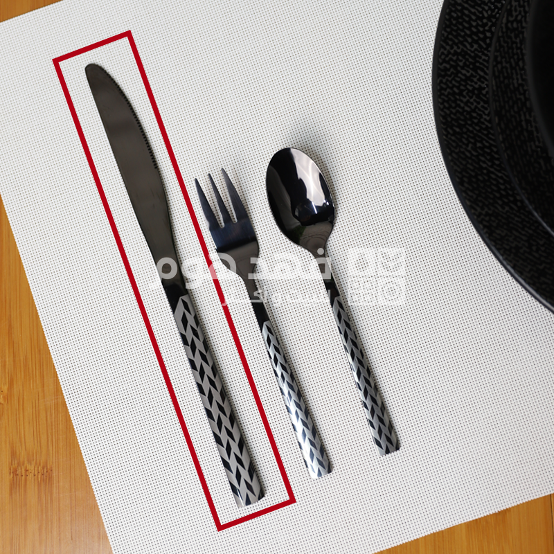 سكاكين ستيك اسود مرسم SKB1160