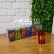طقم /6 كاسات ملون موديرني مغربي