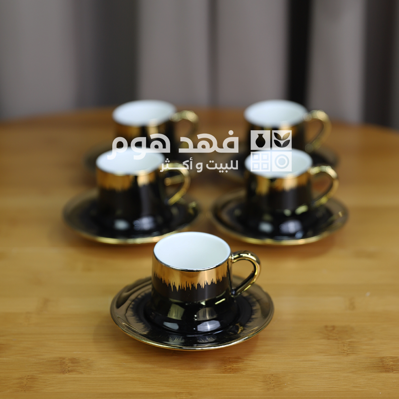 طقم فنجان /6 مذهب 114/18+19