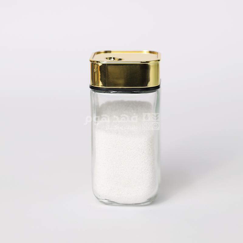 مملحة زجاج مربع غطا بلاستك ذهبي A4/5