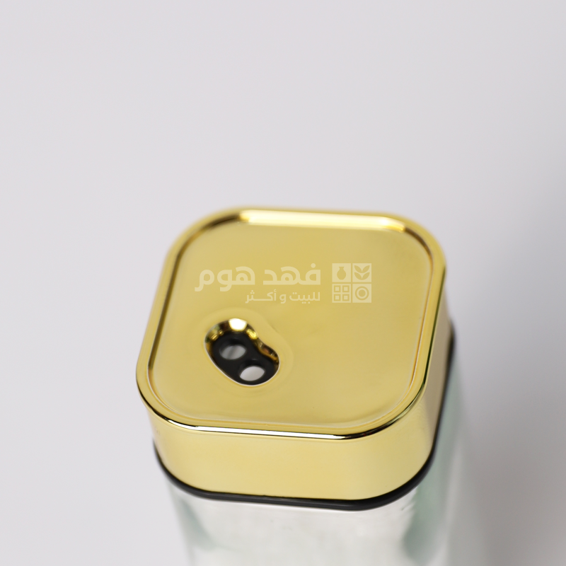 مملحة زجاج مربع غطا بلاستك ذهبي A4/5