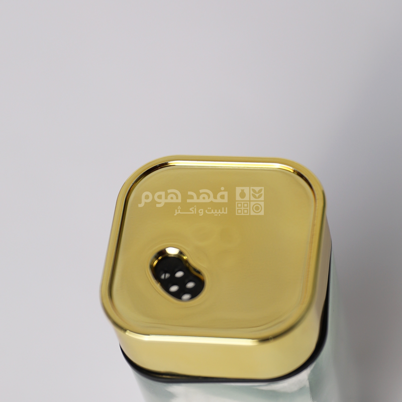 مملحة زجاج مربع غطا بلاستك ذهبي A4/5