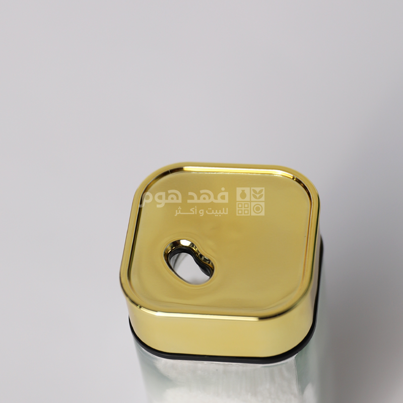 مملحة زجاج مربع غطا بلاستك ذهبي A4/5