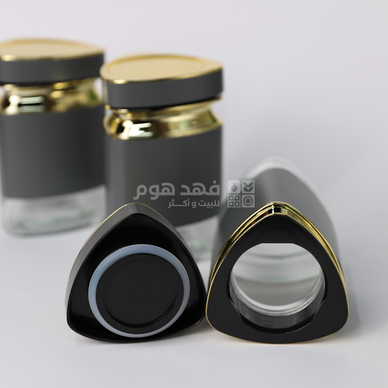 طقم سكريات زجاج 3 قطع مع ستانلس ملون A4/18