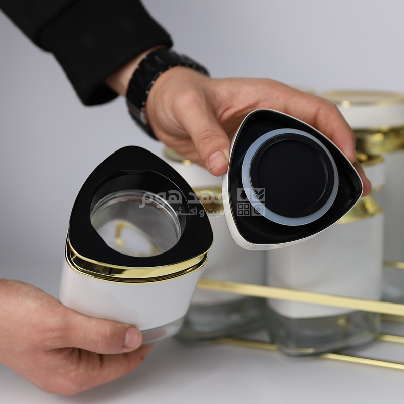 طقم سكريات زجاج 7 قطع مع ستانلس ملون A4/19