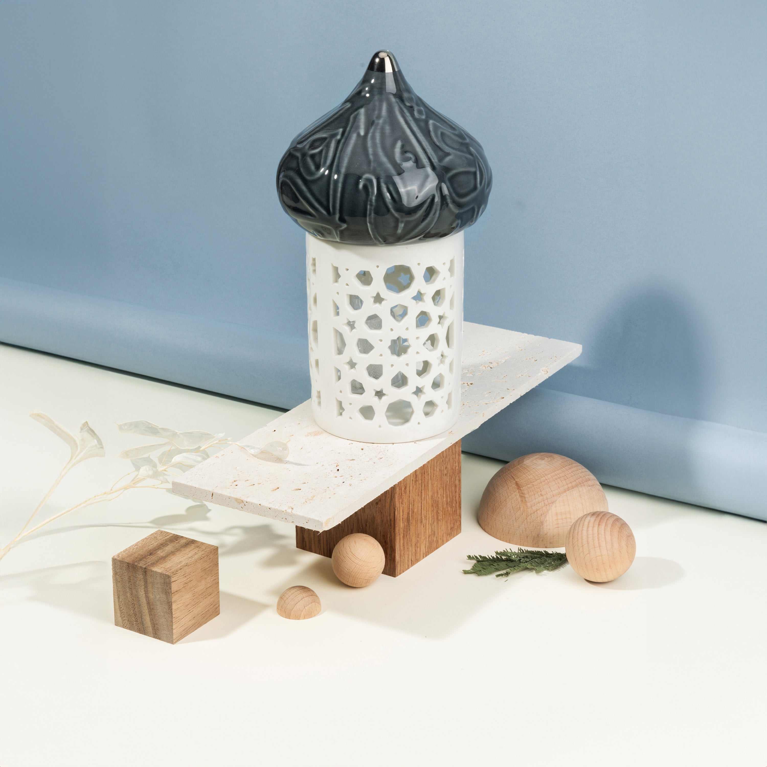 حامله شمع وسط ديوان 2355 كحلي