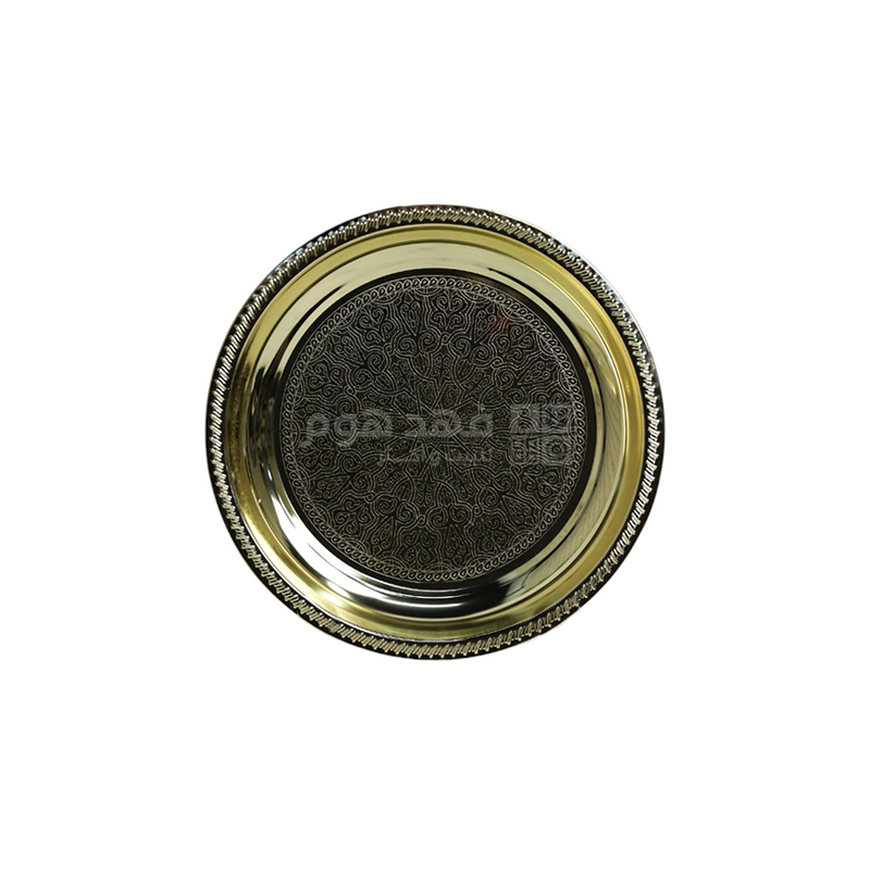 سدر ستانلس ذهبي 30 سم منقش