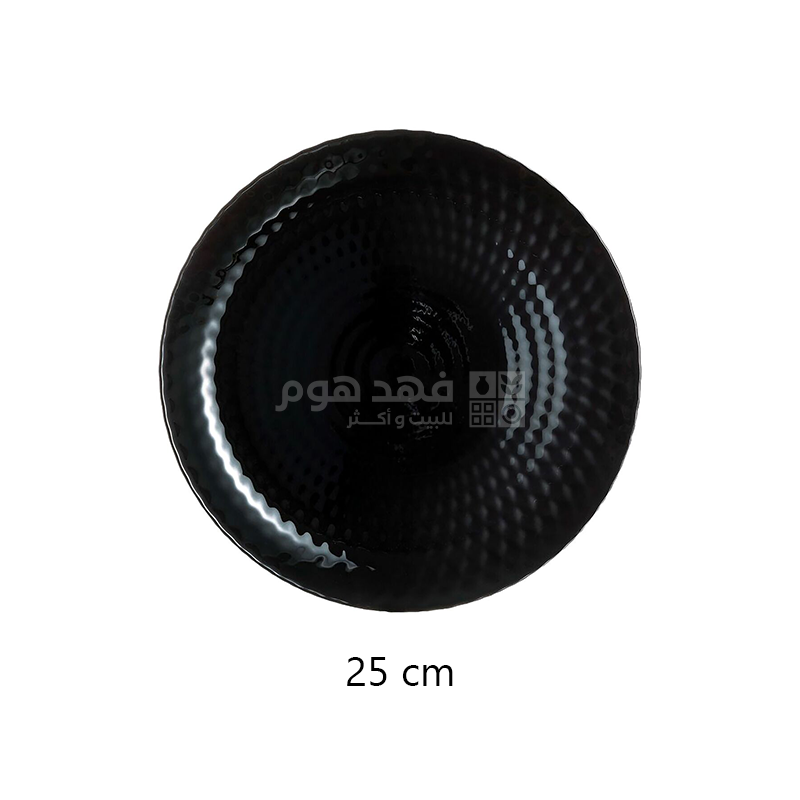 Pampille Black, Tempered Dinner Plate 25