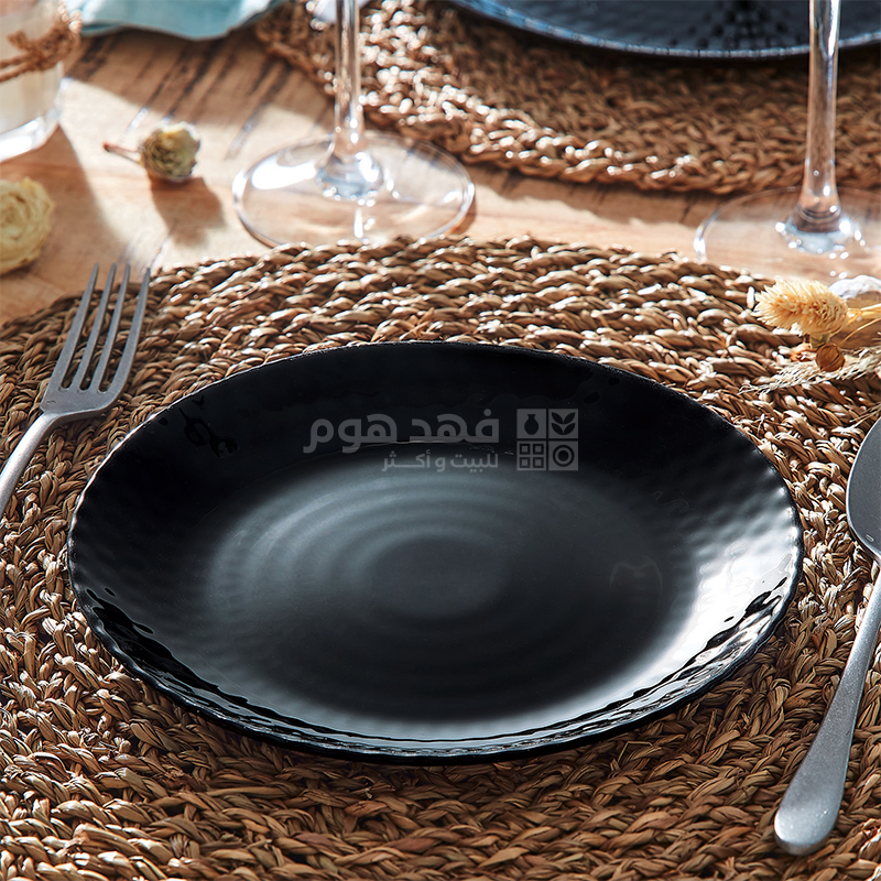 Pampille Black, Tempered Dessert Plate 19