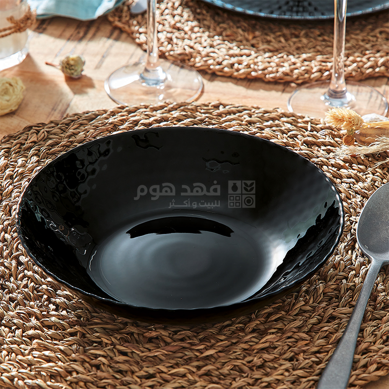 Pampille Black, Tempered Soup Plate 20
