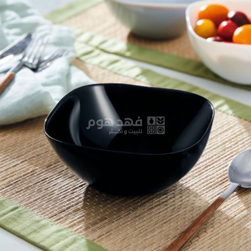 طقم 6 زبادي اسود مربع