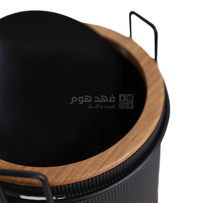 ستاند محارم + سطل حمام 6 قطع اسود