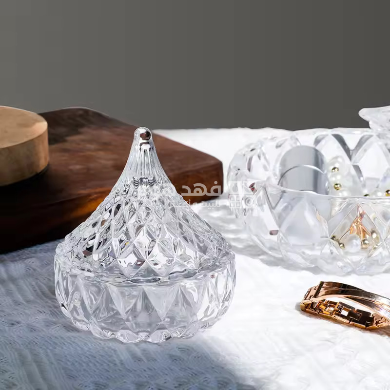 سكرية زجاج مع غطاء BL104/2