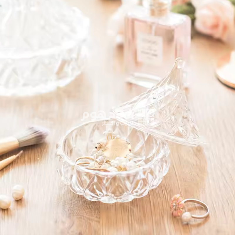 سكرية زجاج مع غطاء BL104/2