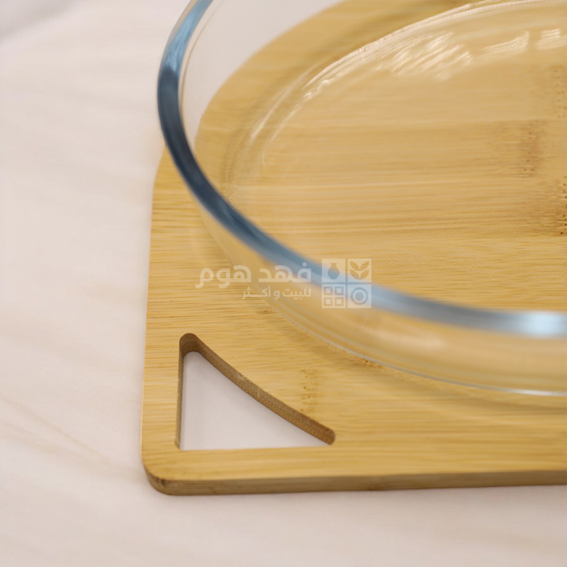 بايركس 3 قطع بيضاوي غطاء خشب