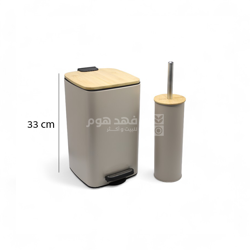 طقم سطل 8 لتر + فرشاة غطاء خشب
