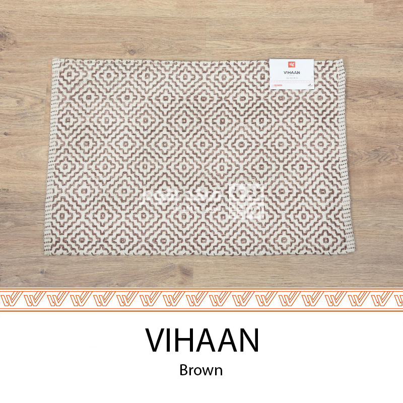 دعسة هندي قطن 60*90سم VIHAAN BROWN