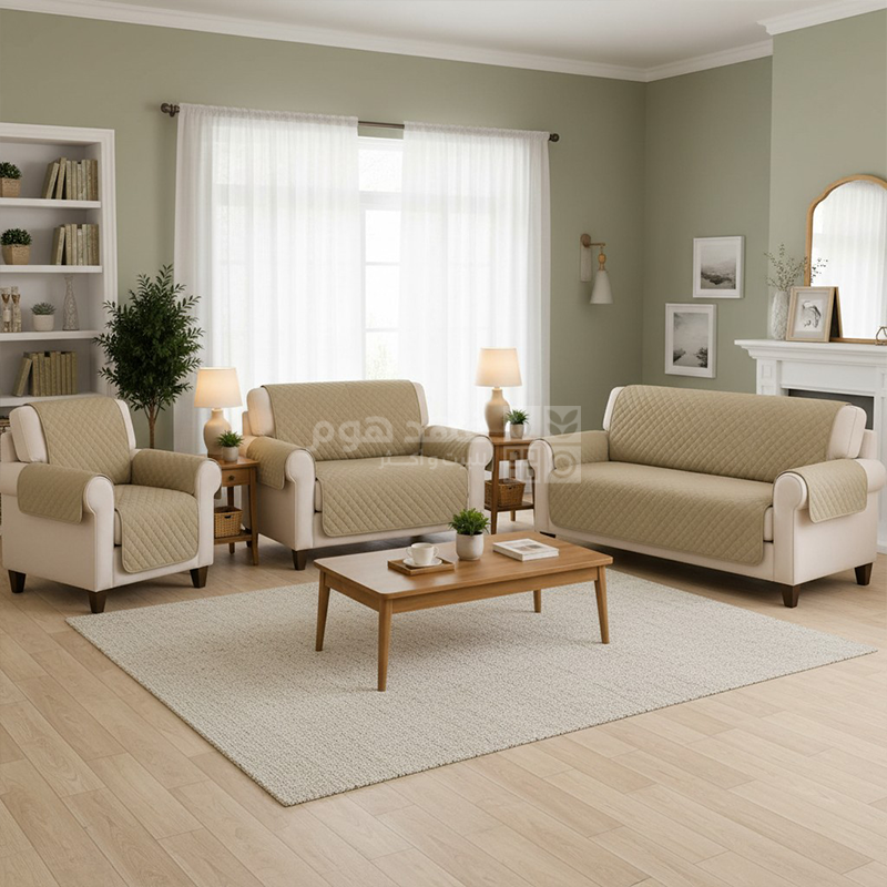 طقم غطاء كنب 7 مقاعد SURE-FIT SOFA COVER TAUPE