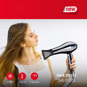 سشوار كهربائي مع شاشة سرعتين 3 درجات حرارة