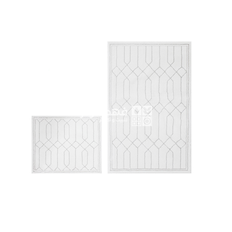 طقم دعسات 2 قطعة 60*100 سم LUXURY MIGE SILVER