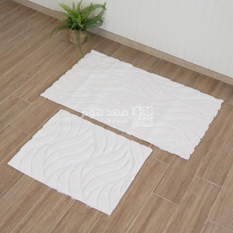 طقم دعسات 2 قطعة 60*100 سم LUXURY JUPEN ECRU