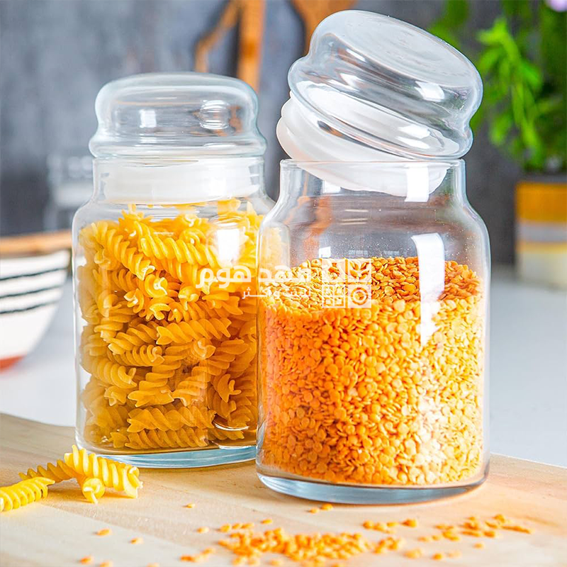 طقم 2 مرتبان زجاج غطاء ضغط 890 مل / SER87