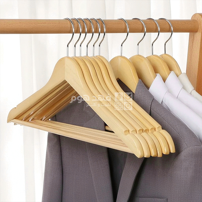 طقم / 3 علاقات ملابس خشب بامبو FH6/8 2410