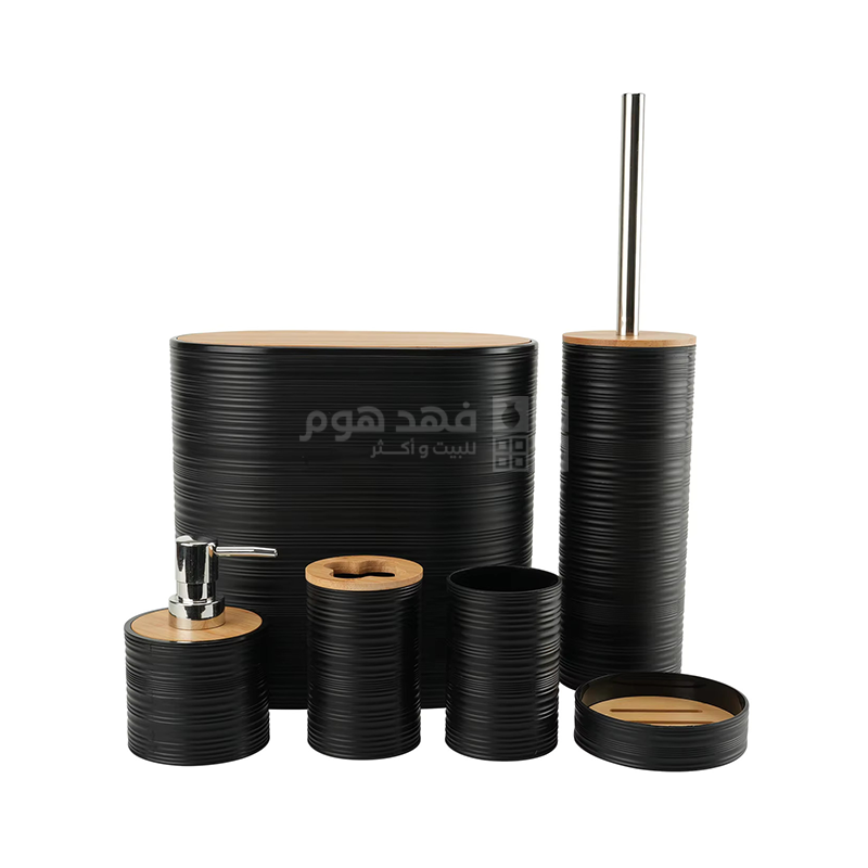 طقم/5 حمام بيضاوي محزز