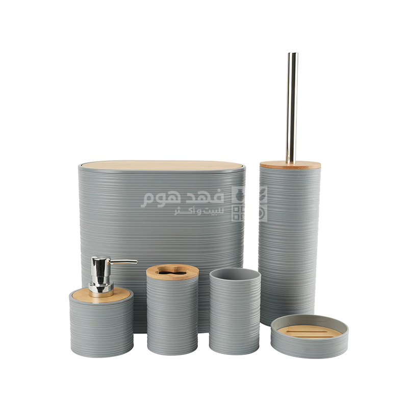 طقم/5 حمام بيضاوي محزز