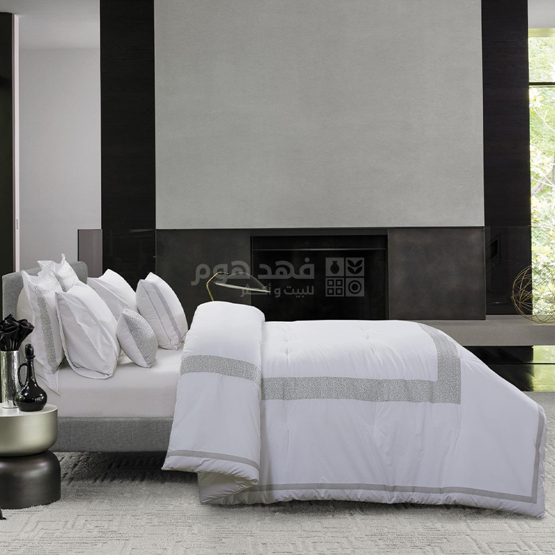طقم غطاء تخت قطن 8 قطع HOTEL CHARM GRAY KING 260*240