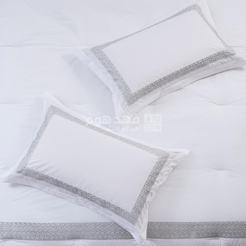 طقم غطاء تخت قطن 8 قطع HOTEL CHARM GRAY KING 260*240