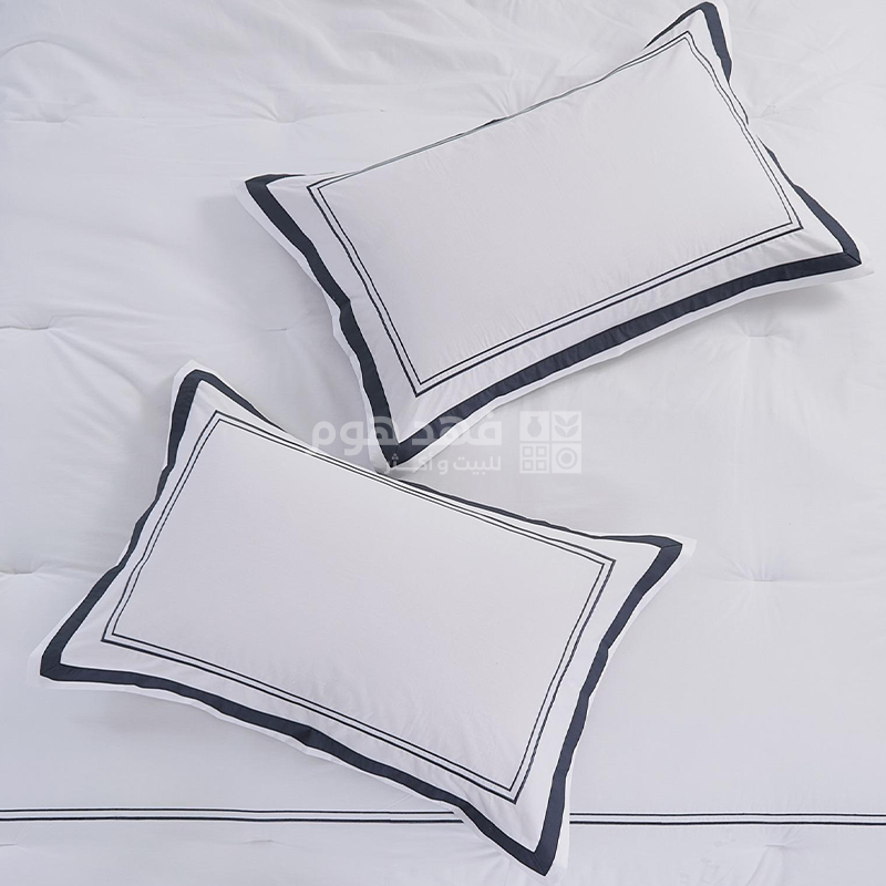 طقم غطاء تخت قطن 8 قطع HOTEL CHARM NAVY KING 260*240