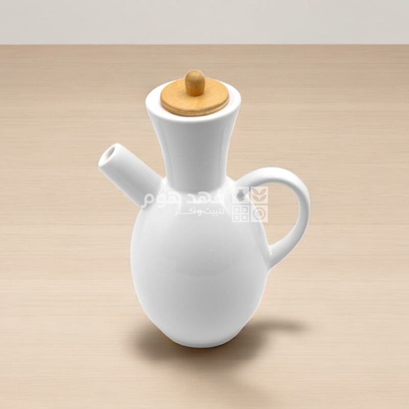 ابريق بورسلان غطء خشب