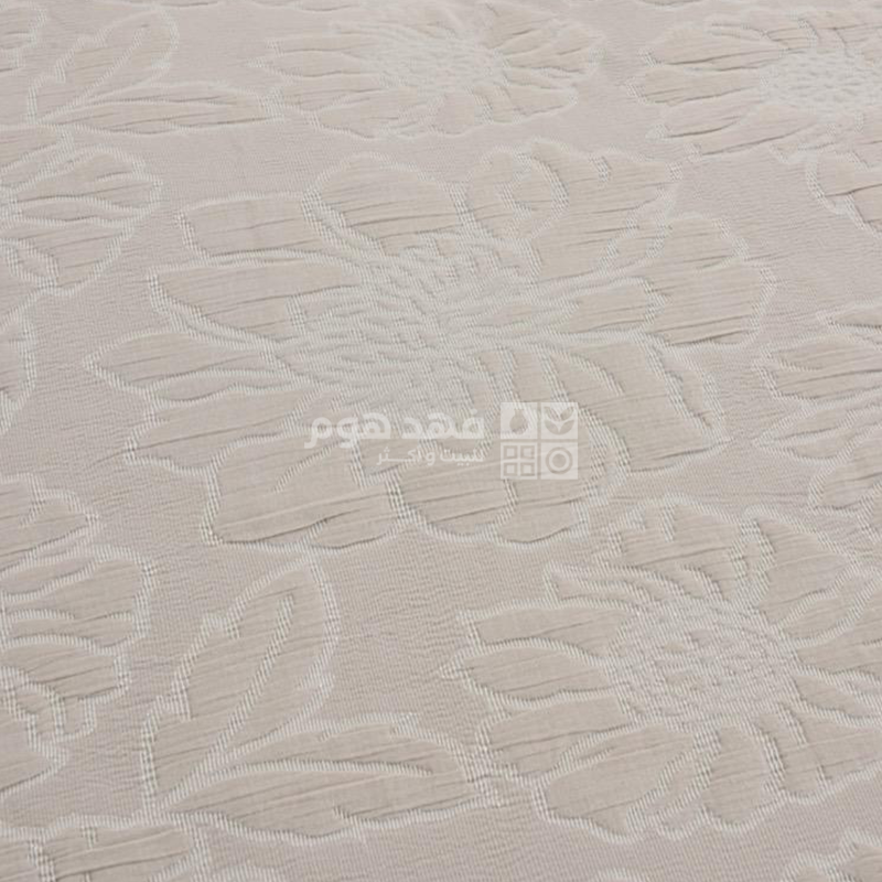 طقم غطاء تخت قطن جاكار 7 قطع LUXURY COTTON MATELASSE TAUPE KING