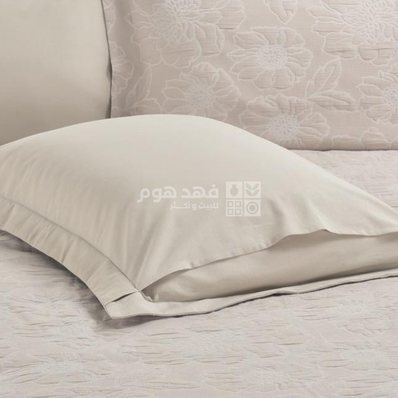 طقم غطاء تخت قطن جاكار 7 قطع LUXURY COTTON MATELASSE TAUPE KING
