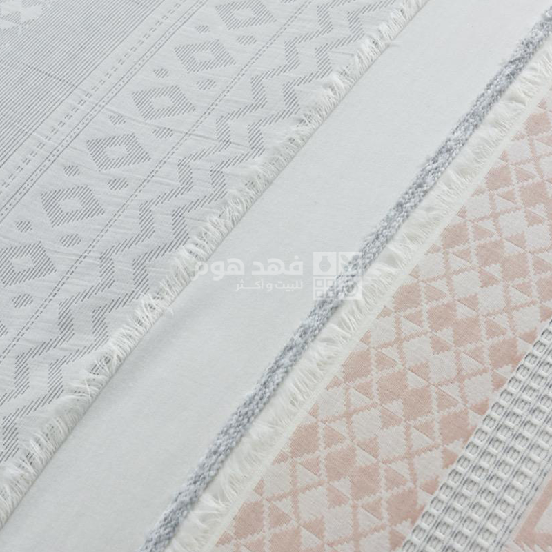 طقم غطاء تخت قطن جاكار 7 قطع LUXURY COTTON PRISMATEA CORAL KING