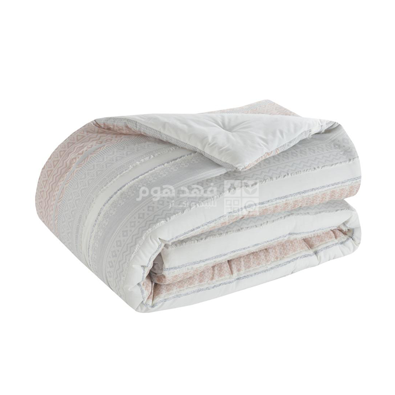 طقم غطاء تخت قطن جاكار 7 قطع LUXURY COTTON PRISMATEA CORAL KING
