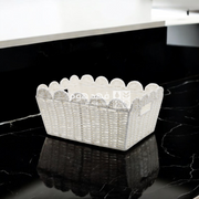 سلة قش 23.5*34.5*16سم BINLT WHITE