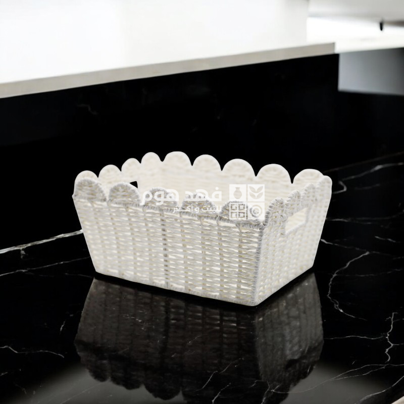 سلة قش 23.5*34.5*16سم BINLT WHITE
