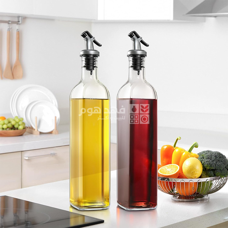 ابريق زيت زجاج مع محقان x5/4