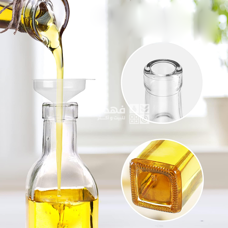 ابريق زيت زجاج مع محقان x5/4