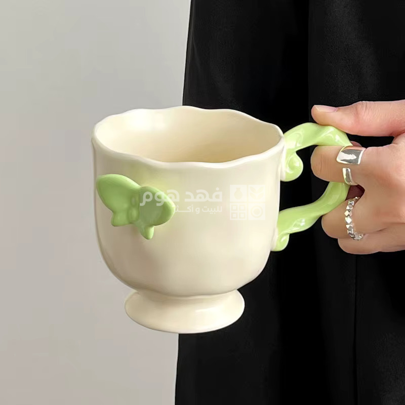 ماغ بورسلان بيج مع فراشة 3D ملون M55-14
