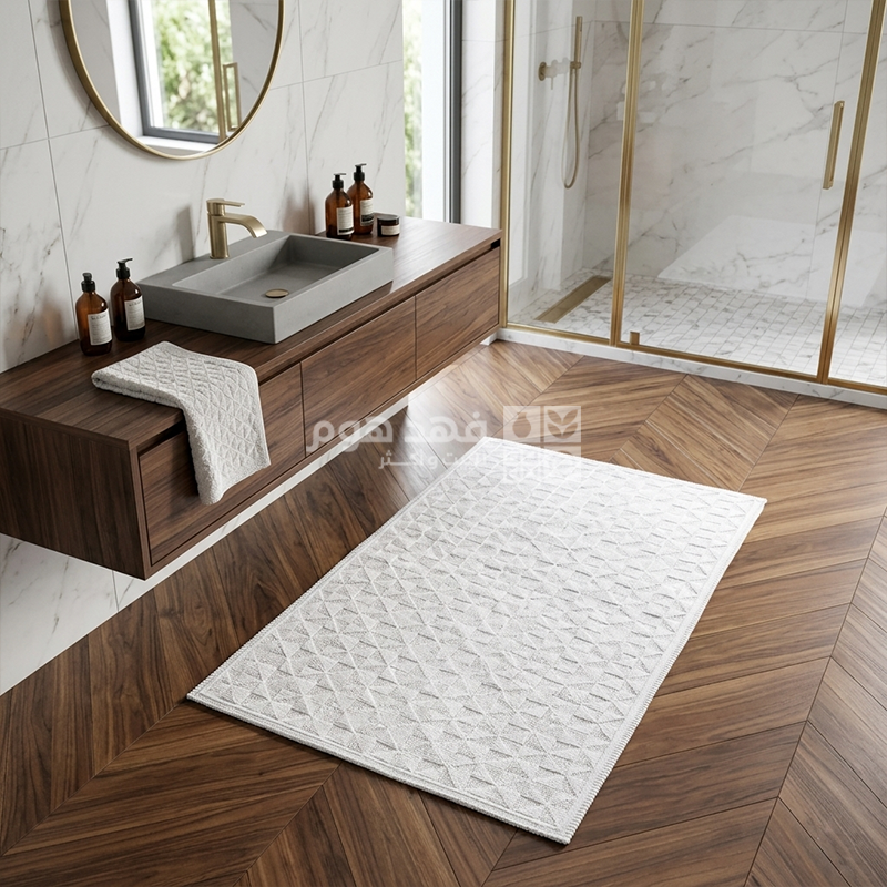 دعسة حمام 1 قطعة DELUXE COTTON CHECKED 60*100CM