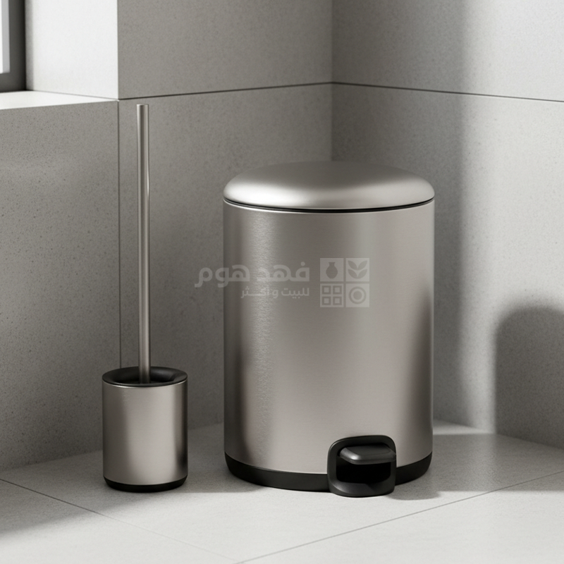 طقم/2 سطل قمامة 5لتر مع فرشاة ستانلس stella steel tungsten